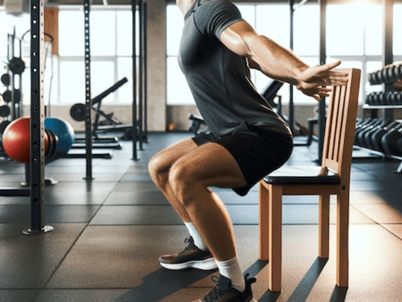 How To: Chair Sit Squats